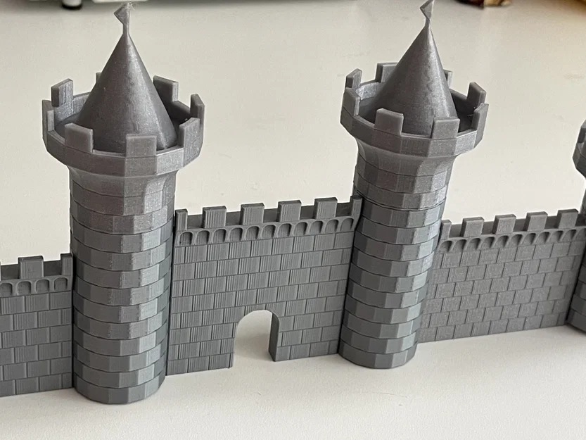 Mô hình tường thành lâu đài 3D độc đáo dễ in không cần support - Image 1