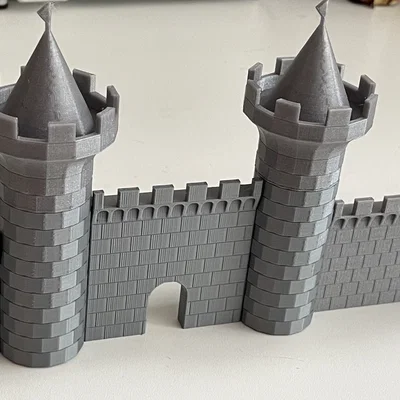 Mô hình tường thành lâu đài 3D độc đáo dễ in không cần support