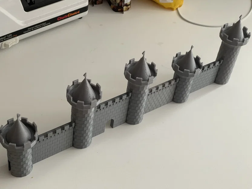 Mô hình tường thành lâu đài 3D độc đáo dễ in không cần support - Image 2