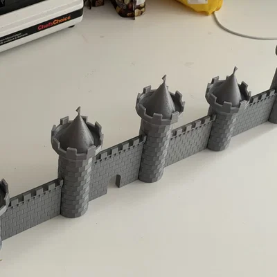 Mô hình tường thành lâu đài 3D độc đáo dễ in không cần support