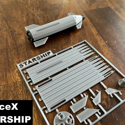 Kit Card SpaceX Starship (tỉ lệ 1:500)