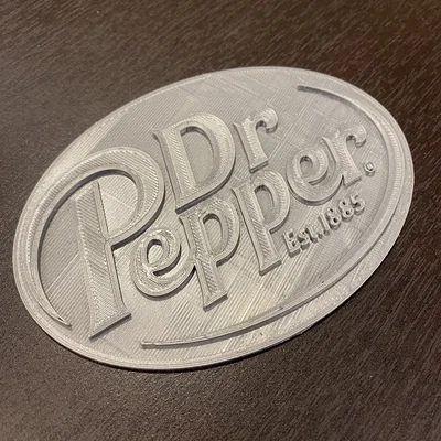 Mô hình logo Dr. Pepper 3D sắc nét - File in 3D trang trí độc đáo