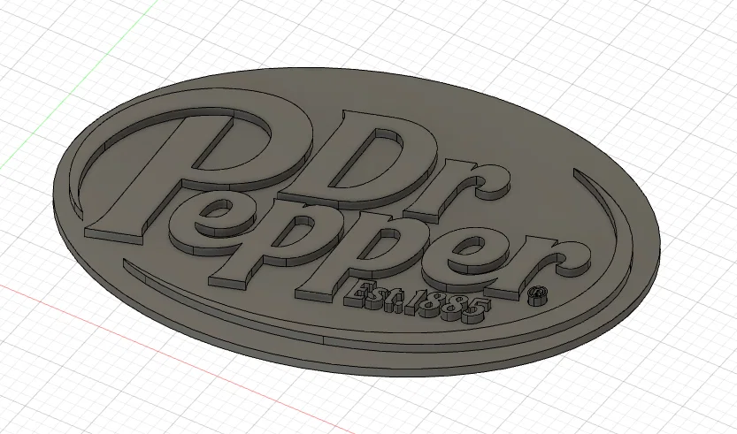 Mô hình logo Dr. Pepper 3D sắc nét - File in 3D trang trí độc đáo - Image 2