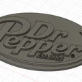 Mô hình logo Dr. Pepper 3D sắc nét - File in 3D trang trí độc đáo - Thumbnail 2