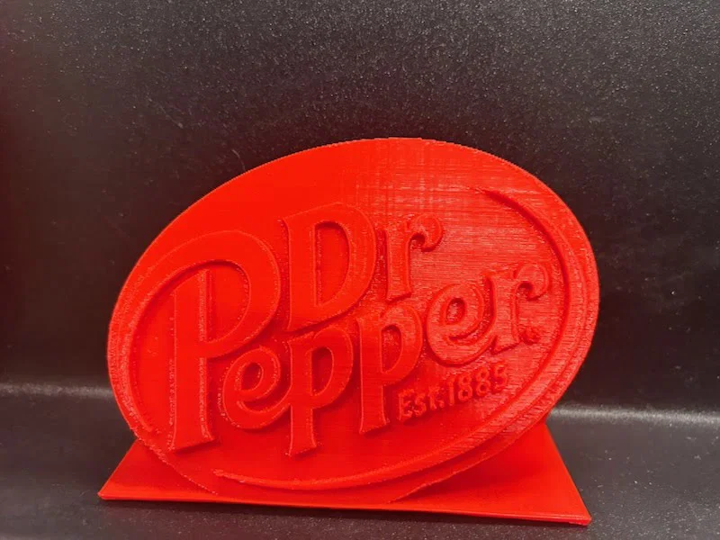 Mô hình trang trí logo Dr. Pepper để bàn in 3D cực chất - Image 1