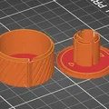 #0137 V2 Ống Cuộn Thước Dây Vải Flexible (Spooler) - Họa Tiết Spiral - Thumbnail 5