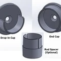 #0119 Ngàm gắn thanh treo rèm IKEA HUGAD (Curtain Rod Mount) - Thumbnail 1