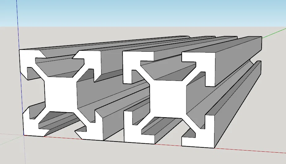2020 Extrusion (T-slot & V-slot) để dựng mô hình trong CAD - Image 1