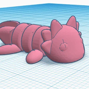 Mô hình Axolotl nhỏ đáng yêu dành cho máy in 3D