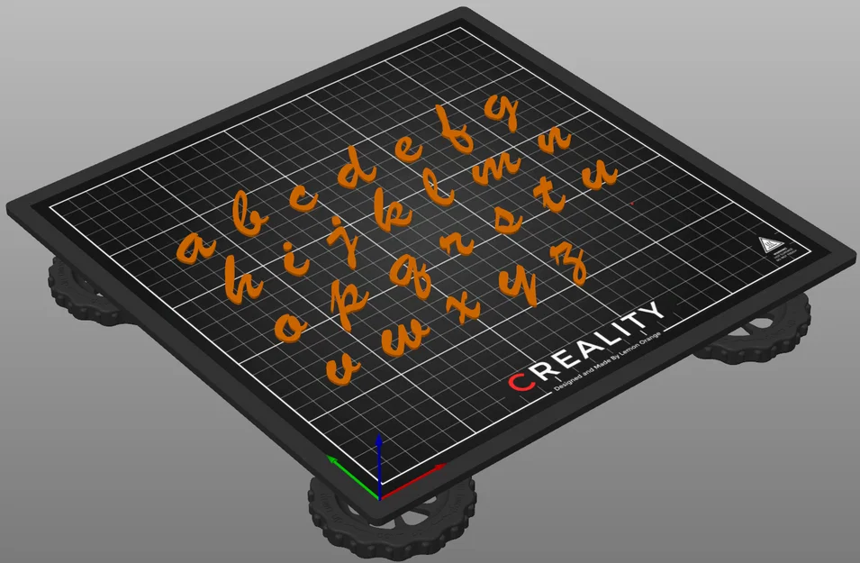 Bộ mô hình 3D chữ cái viết tay (Cursive Script) A-Z đầy đủ - Image 1