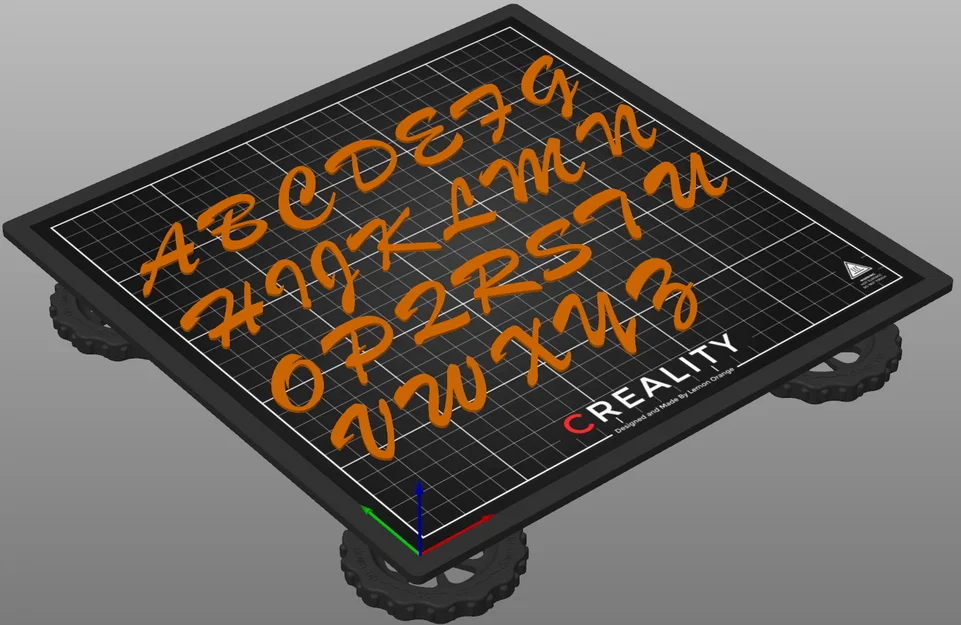 Bộ mô hình 3D chữ cái viết tay (Cursive Script) A-Z đầy đủ - Image 2