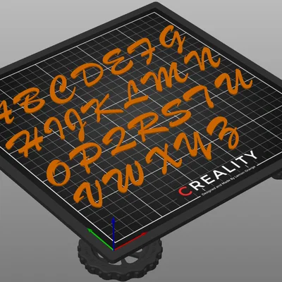 Bộ mô hình 3D chữ cái viết tay (Cursive Script) A-Z đầy đủ