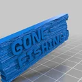 Mô hình trang trí Gone Fishing (Đi câu cá) in 3D độc đáo - Thumbnail 2