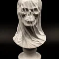Tượng Bust Đầu Lâu Phủ Vải (Pre Supported) – Draped Skull Bust - Thumbnail 2