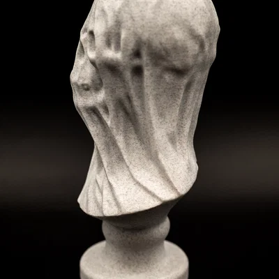 Tượng Bust Đầu Lâu Phủ Vải (Pre Supported) – Draped Skull Bust