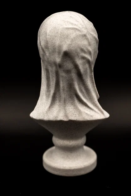 Tượng Bust Đầu Lâu Phủ Vải (Pre Supported) – Draped Skull Bust - Image 6