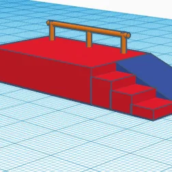 Mô hình cầu trượt Tech Deck in 3D chuyên nghiệp cho ván trượt ngón tay