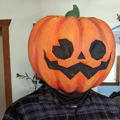 Mũ bí ngô Halloween 3D độc đáo kiêm hộp đựng kẹo tiện lợi