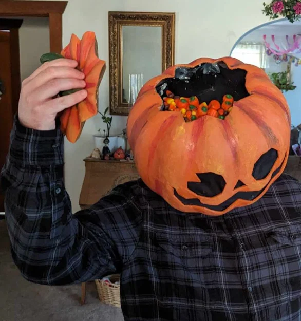 Mũ bí ngô Halloween 3D độc đáo kiêm hộp đựng kẹo tiện lợi - Image 2