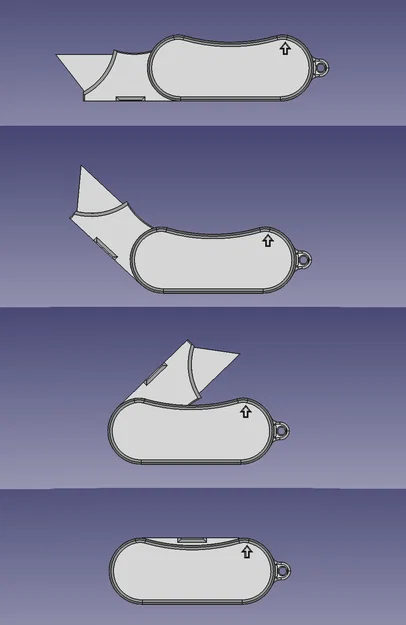 Dao gập dùng lưỡi Stanley (Folding Stanley Blade Knife) - Image 5