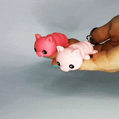 Heo Cute Flexi Pets (Móc khóa & Nam châm) – print-in-place, không cần supports