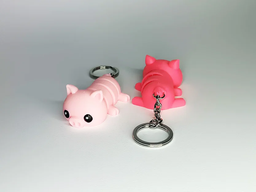 Heo Cute Flexi Pets (Móc khóa & Nam châm) – print-in-place, không cần supports - Image 6