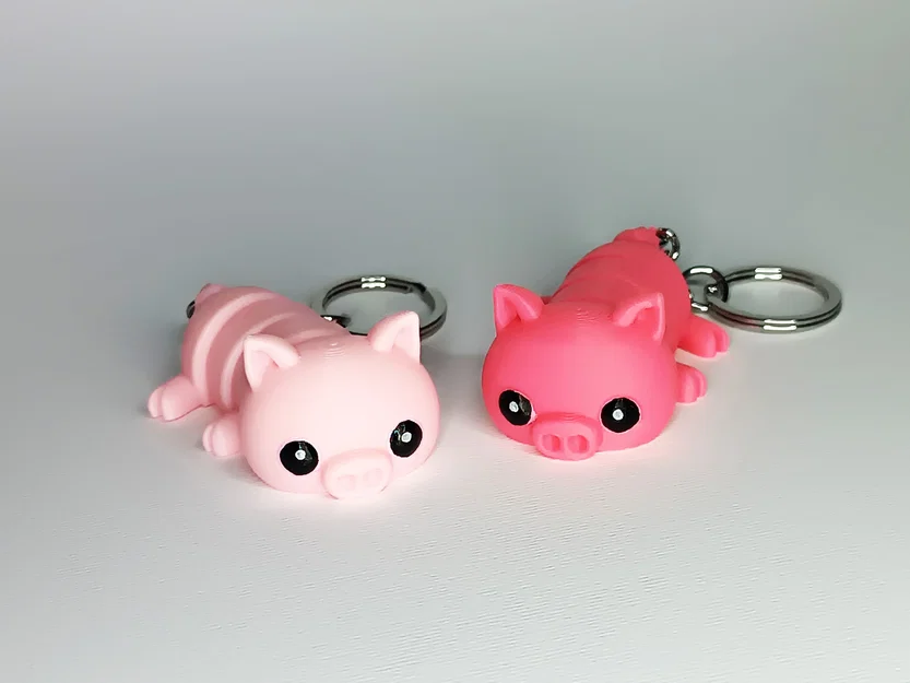 Heo Cute Flexi Pets (Móc khóa & Nam châm) – print-in-place, không cần supports - Image 7