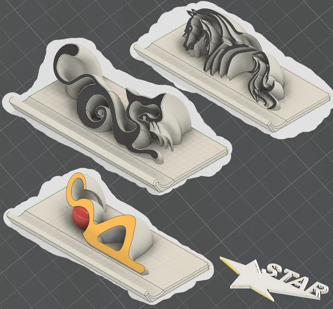 Bộ đế giữ điện thoại nghệ thuật hình mèo, ngựa và cầu thủ - Image 1