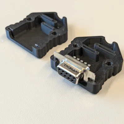 Vỏ bọc bảo vệ đầu nối D-sub 9 (D-sub 9 shell) in 3D chuyên nghiệp