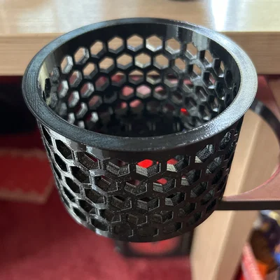 Khay giữ ly âm bàn 3D (Hidden Cup Holder) thiết kế lưới tổ ong