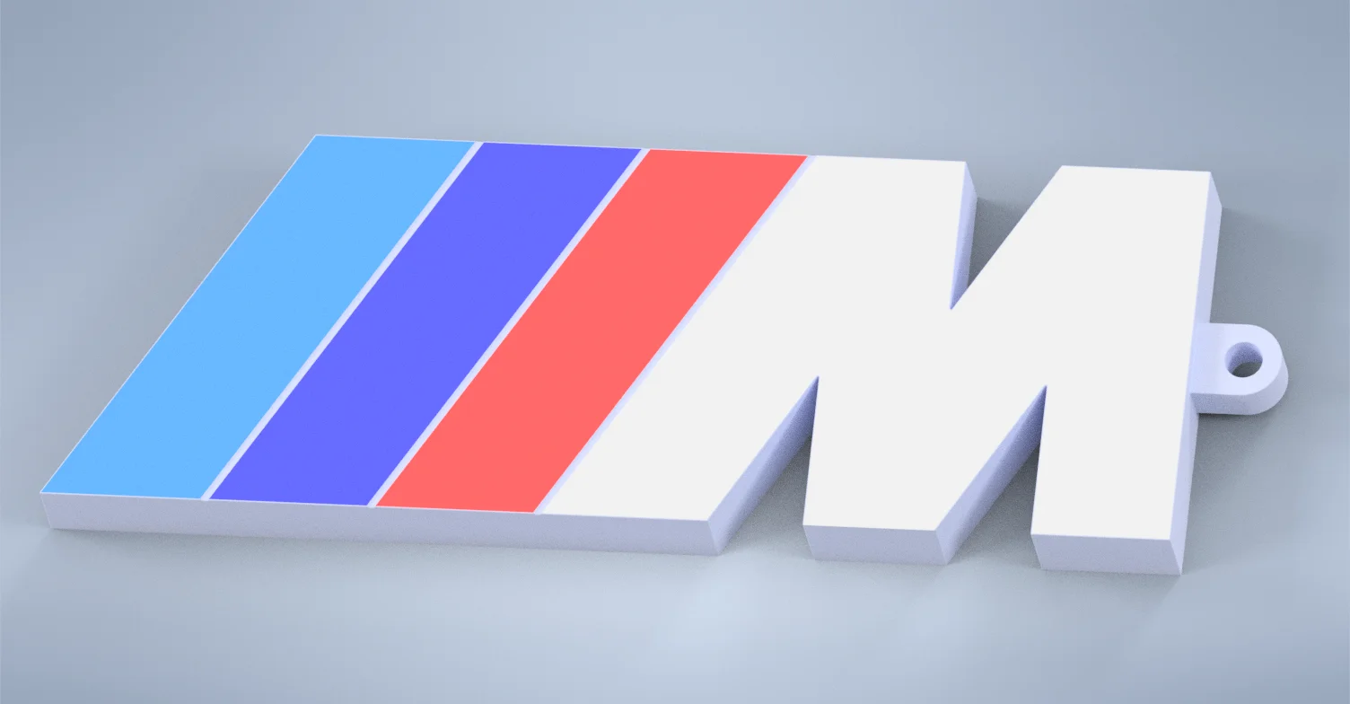 Móc khóa logo BMW M in 3D đẹp mắt, dễ in cho người yêu xe 1
