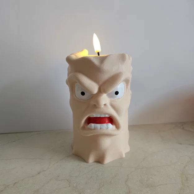 Nến mặt giận dữ (Angry face candle) - Image 1