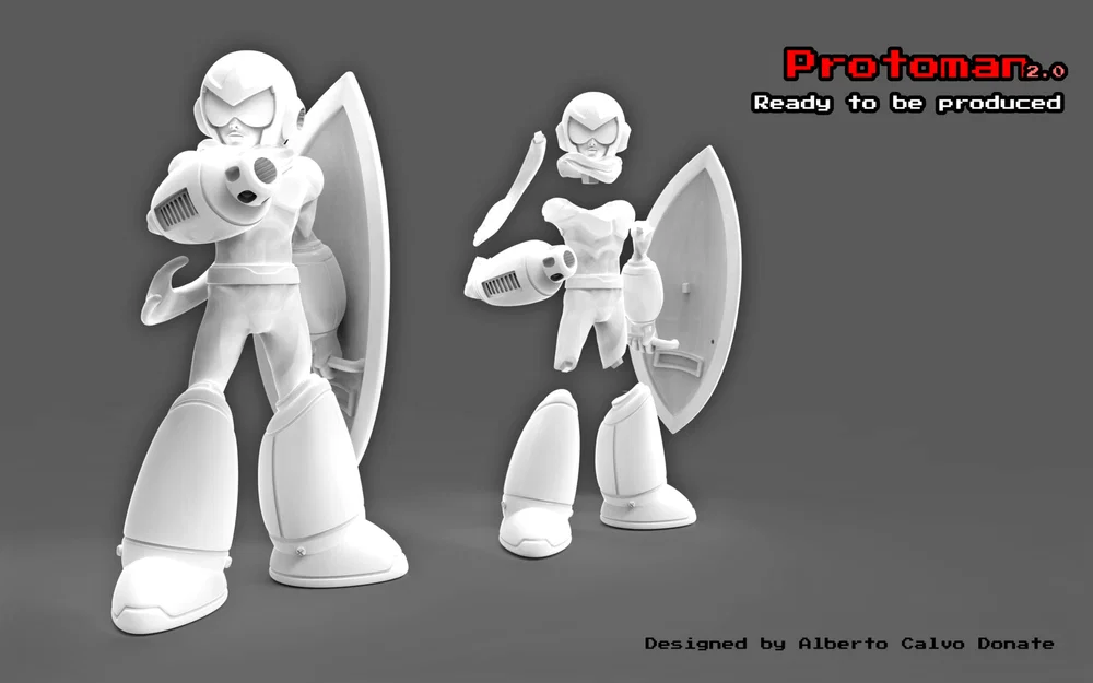 Protoman – Mô hình figurine Megaman/Rockman dễ in - Image 1