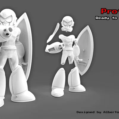 Protoman – Mô hình figurine Megaman/Rockman dễ in