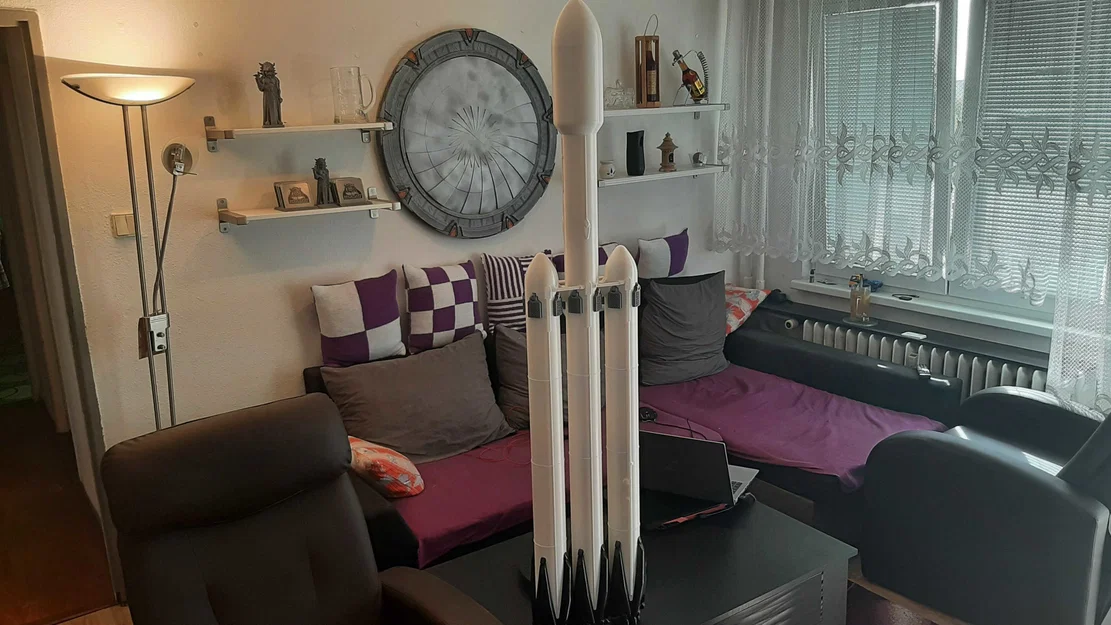 Mô hình tên lửa SpaceX Falcon Heavy tỉ lệ 1/48 ấn tượng - Image 1