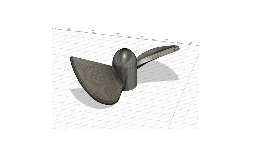 Cánh quạt chân vịt 2 cánh dành cho tàu mô hình RC - File in 3D - Image 2