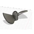Cánh quạt chân vịt 2 cánh dành cho tàu mô hình RC - File in 3D - Thumbnail 2