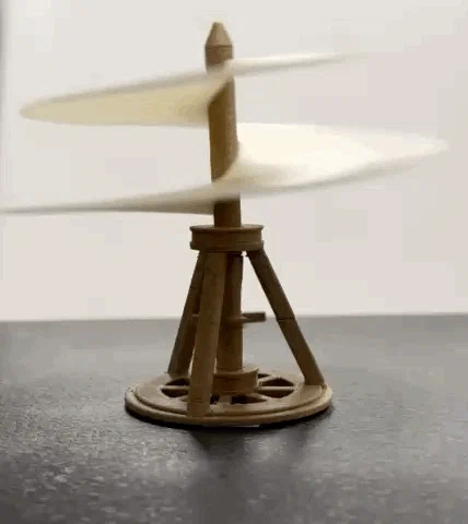 Mô hình trực thăng 3D Leonardo da Vinci cổ điển (Aerial Screw) - Image 2