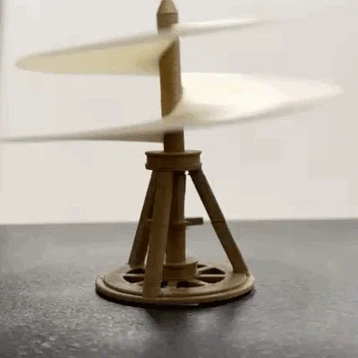 Mô hình trực thăng 3D Leonardo da Vinci cổ điển (Aerial Screw)