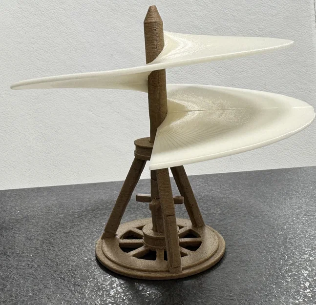 Mô hình trực thăng 3D Leonardo da Vinci cổ điển (Aerial Screw) - Image 6
