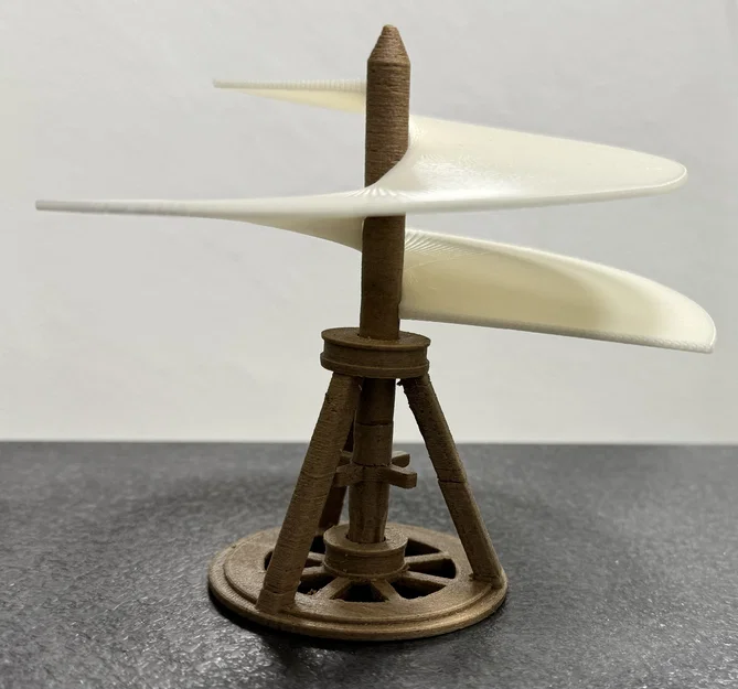 Mô hình trực thăng 3D Leonardo da Vinci cổ điển (Aerial Screw) - Image 7