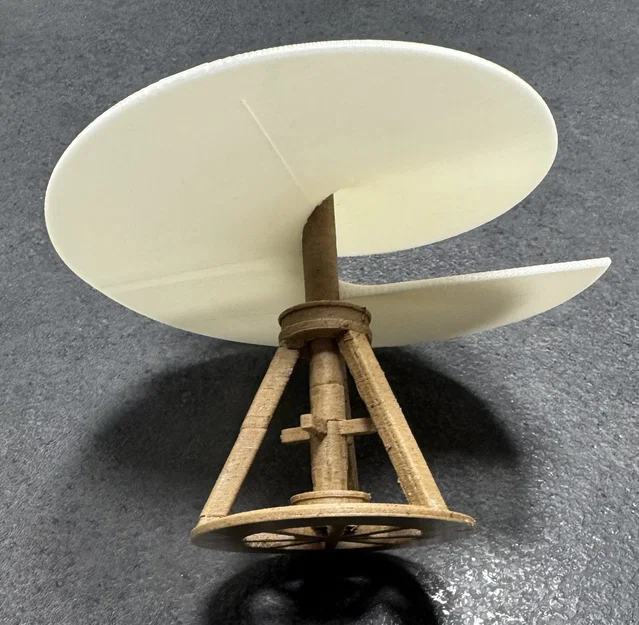 Mô hình trực thăng 3D Leonardo da Vinci cổ điển (Aerial Screw) - Image 9