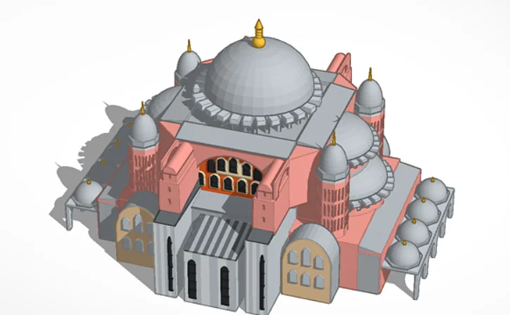 Mô hình 3D kiến trúc Hagia Sophia tinh xảo cho máy in 3D - Image 1