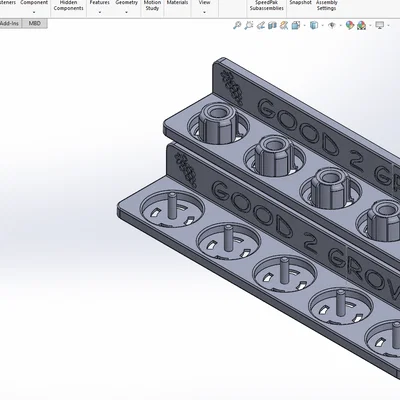 Kệ sắp xếp Good 2 Grow (chai và nắp) – Organizer Rack in 3D