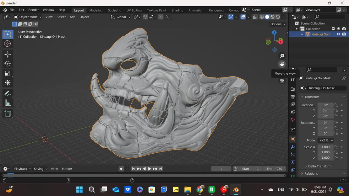 Mặt nạ Oni Kintsugi - Image 3