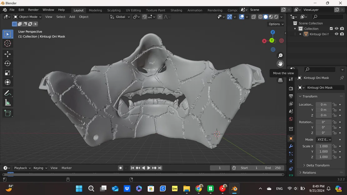 Mặt nạ Oni Kintsugi - Image 4