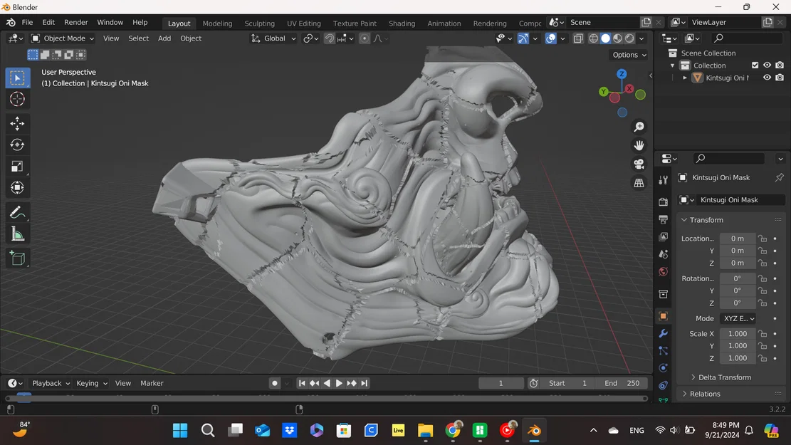 Mặt nạ Oni Kintsugi - Image 5