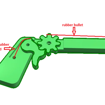 Mô hình súng bắn dây thun (Rubber Band Gun) in 3D thú vị