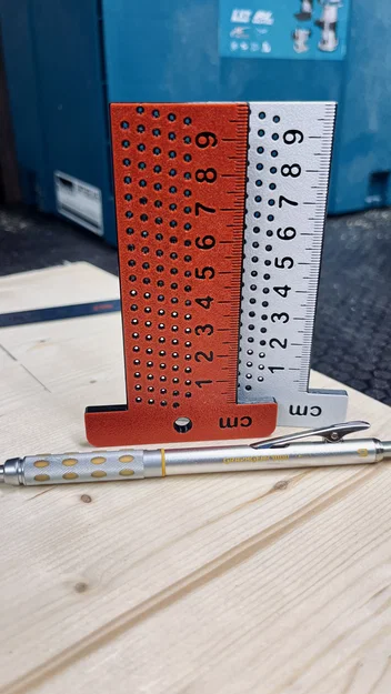 Thước chữ T kiêm marking gauge cỡ bỏ túi (T Ruler Marking Gauge Pocket Size) - Image 6