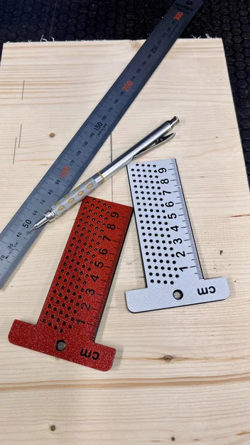 Thước chữ T kiêm marking gauge cỡ bỏ túi (T Ruler Marking Gauge Pocket Size) - Image 7